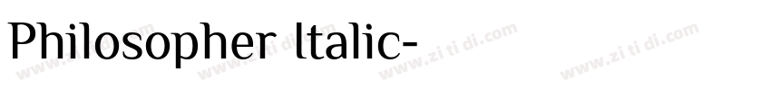 Philosopher Italic字体转换
